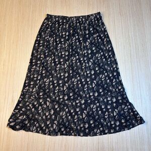 George Black and Gray Patterned Maxi Skirt